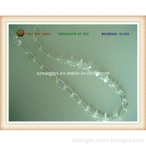 Oval Flat Glass Bead (S022)